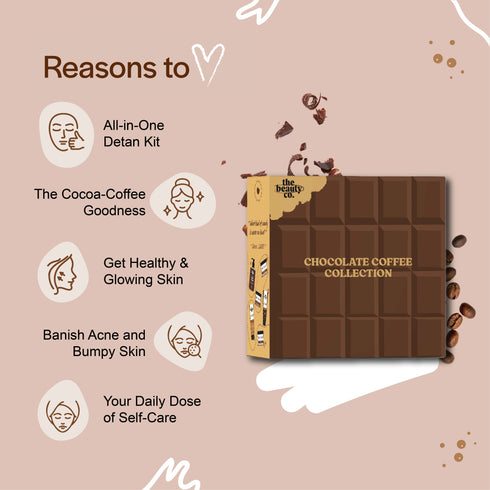 the beauty co Chocolate Coffee Combo for Skin Revitalizing | Set of 6